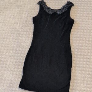 Jessica McClintock Gunne Sax Black Velvet Dress Vintage 1990s